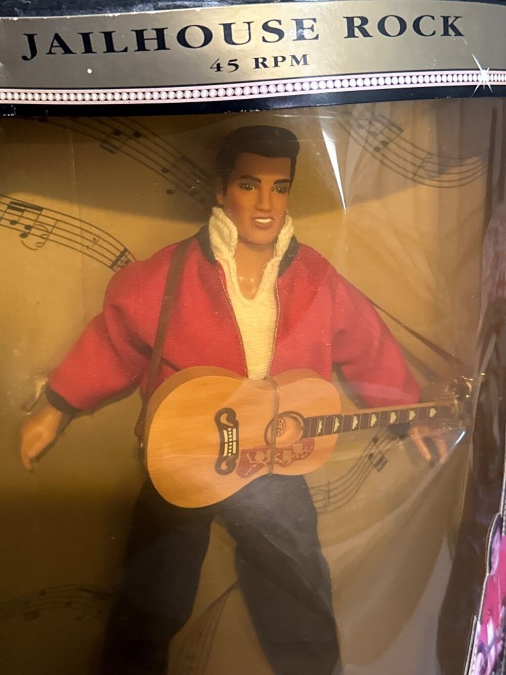 Elvis Presley Jailhouse Rock 12" Collectible Doll W/ Guitar & Stand In Box - Picture 2 of 5
